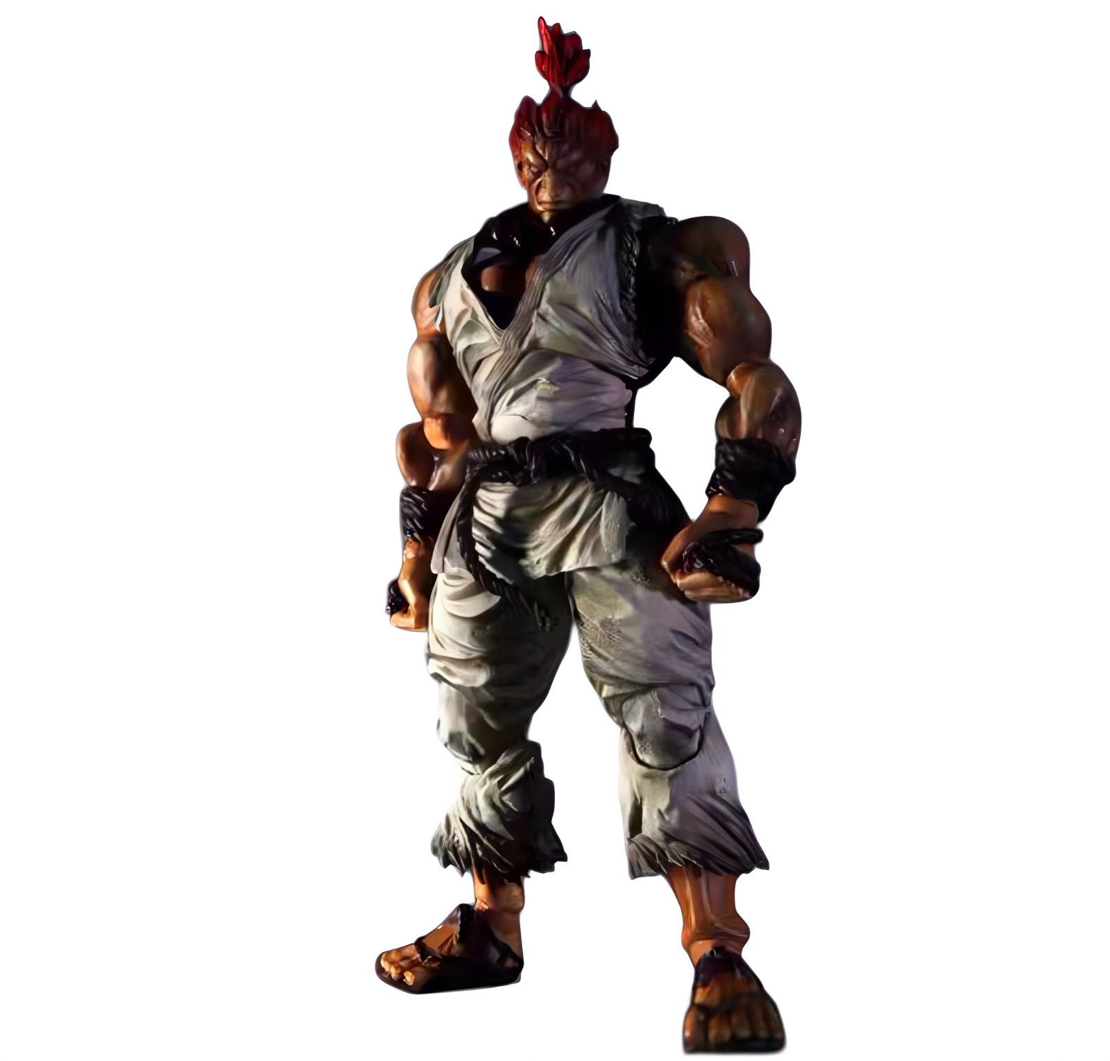 【正規品質保証】 ストリートファイター 豪鬼 フィギュアセット 白 多関節可動 ゲームキャラクター