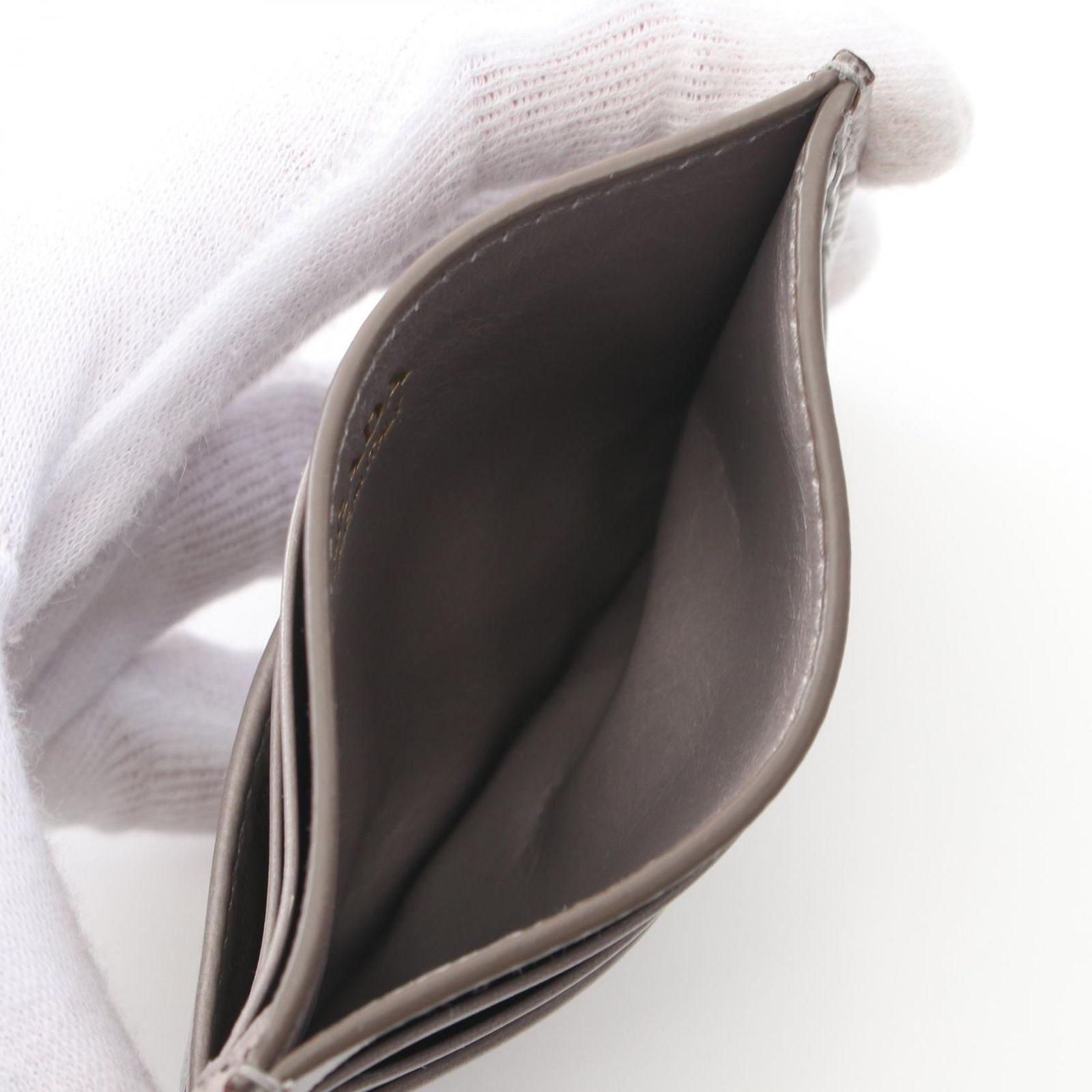 プラダ PRADA カードケース SOFT LUX 1MC0252CYRF0116 グレー レザー  