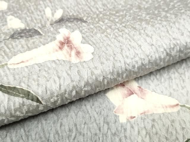 平和屋着物▽訪問着 友禅 絞り 枝花文 暈し染め 正絹 逸品