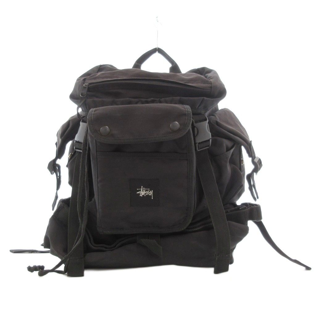 ステューシー STUSSY 90s ヴィンテージ アーミー バックパック リュックサック ナイロン 黒 ブラック |UO GY18
