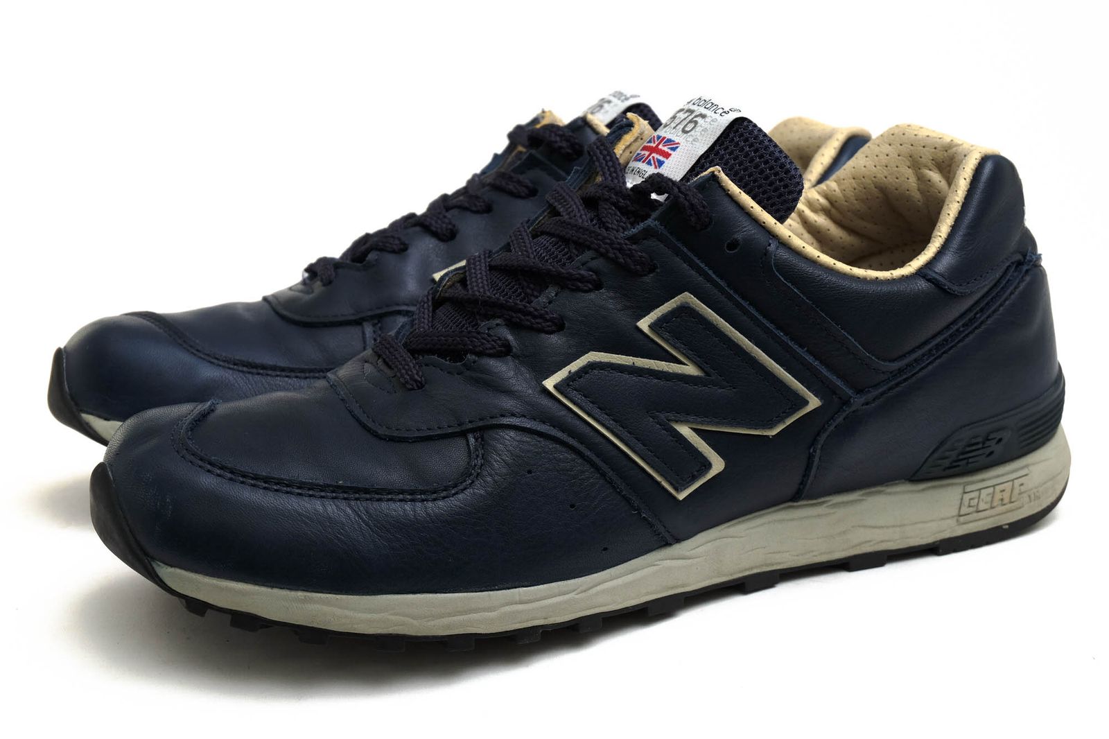 ニューバランス／NEW BALANCE シューズ スニーカー 靴 ローカット メンズ 男性 男性用レザー 革 本革 ネイビー 紺  M576CNN