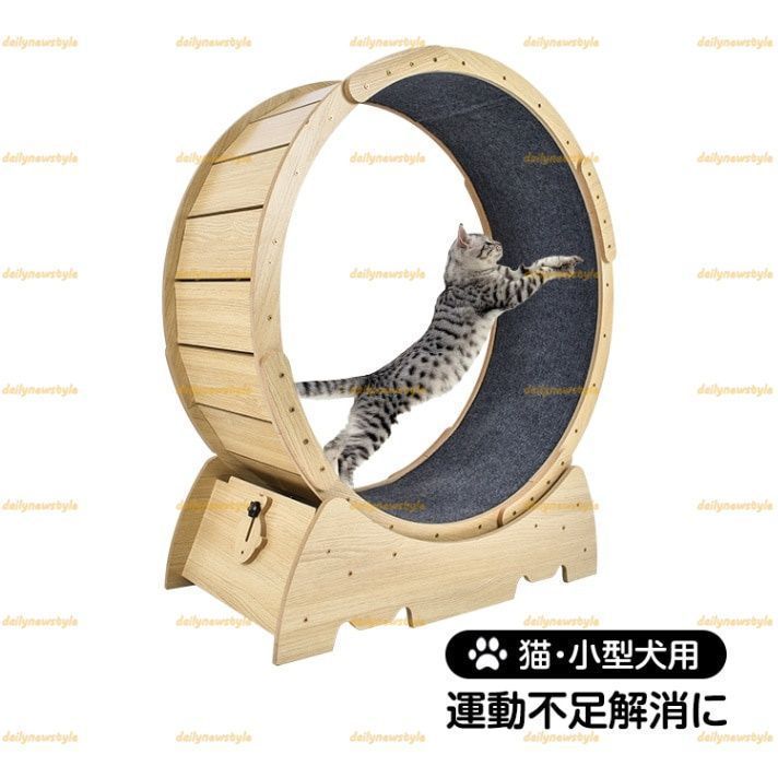 店主厳選 キャットホイール 猫 ランニングホイール ペットホイール ストッパ一付き 自走式 運動不足解消 ダイエット 低騒音 怪我防止 小型