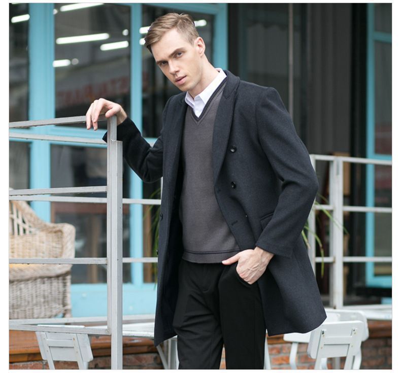 メンズ チェスターコート ロングコート M ÉDIFICE 黒 チェスターコート