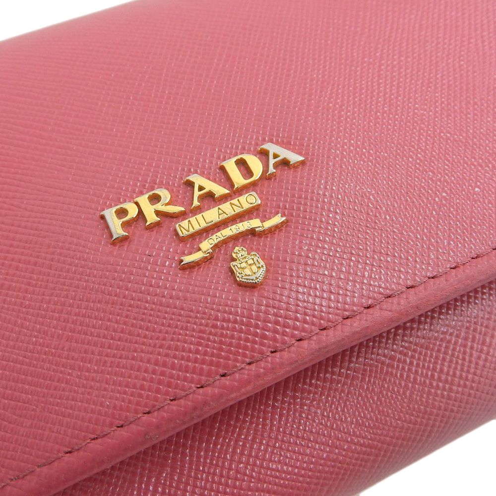 本物保証】 箱・保付 プラダ PRADA ロゴ ホック付長財布 1M1349 長財布