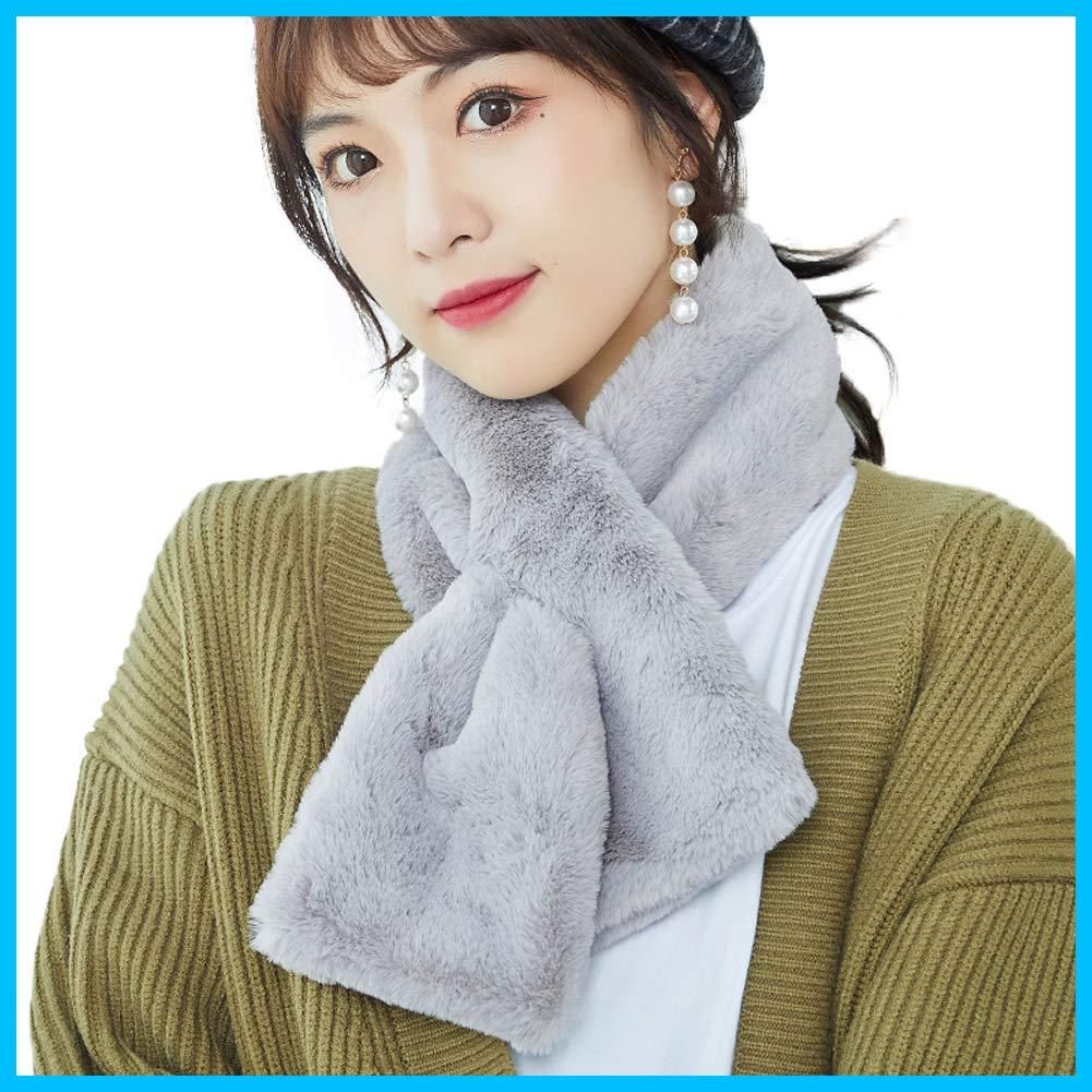 20 90 cm ファー光沢感 スヌード 柔らかなエコ毛皮 マフラー 男女兼用 ティペット 秋冬防寒 フェイクファー 暖かい Laisve 展開
