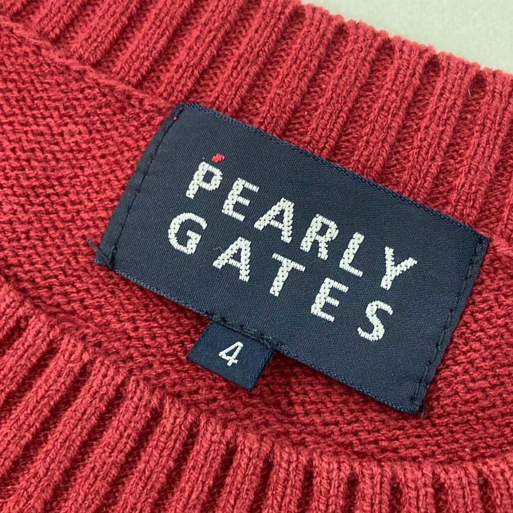 サイズ：4 PEARLY GATES パーリーゲイツ ニットベスト ワッペン