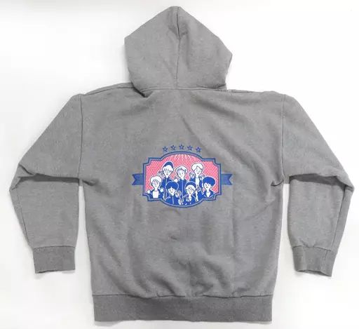 グレー btsパーカー US限定 BTS ジップアップパーカー グレー XLサイズ
