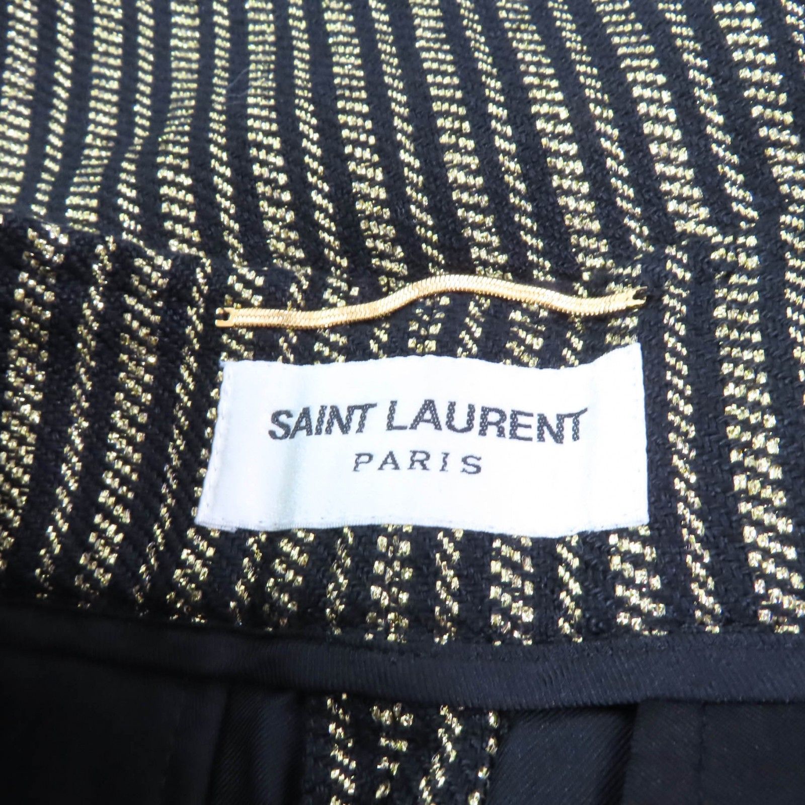 SAINTLAURENTサンローランパリ　メタリック加工　リネンショートパンツ SAINTLAURENTサンローランパリ メタリック加工 リネンショートパンツ