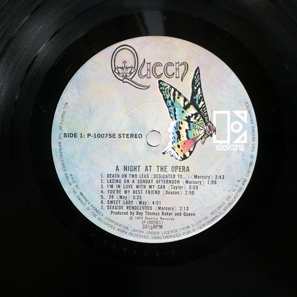 国内盤 QUEEN/A NIGHT AT THE OPERA/ELEKTRA P10075E LP - メルカリ