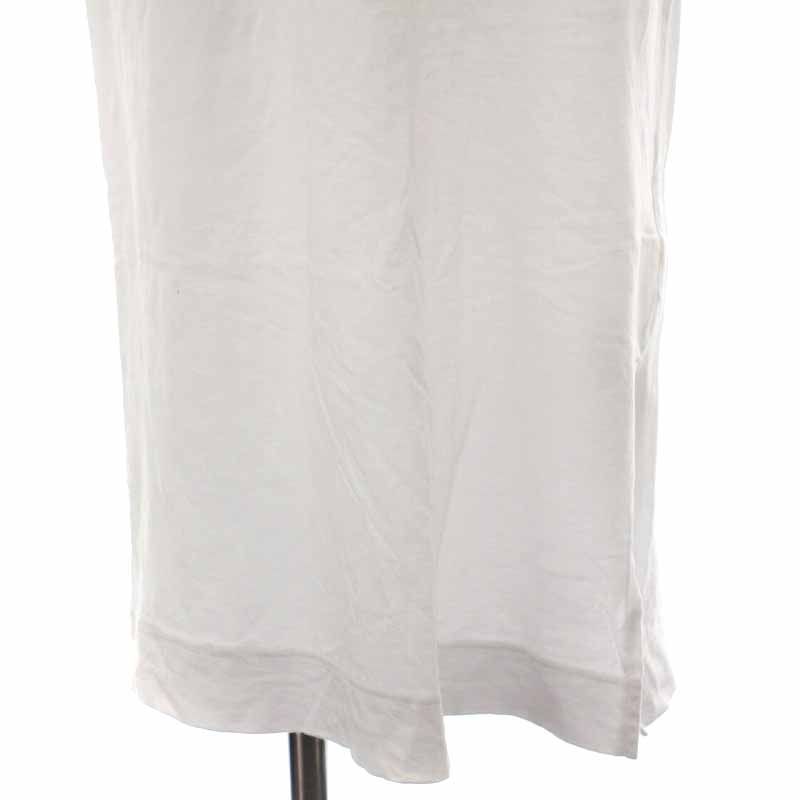 ダブルスタンダードクロージング ダブスタ DOUBLE STANDARD CLOTHING ESSENTIAL ロングワンピース ロゴプリント  ノースリーブ 38 M 白 ホワイト /YI20