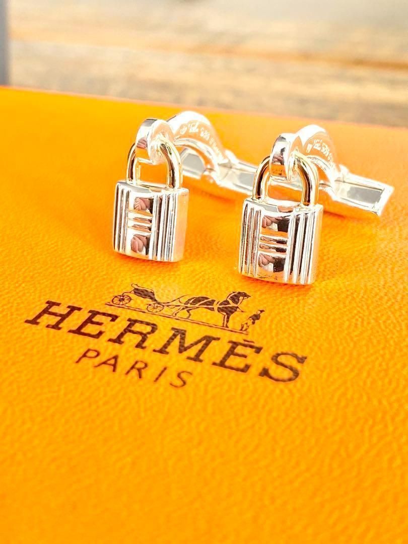HERMES エルメス ケリー ロック 18金 925シルバー カフリンクス カデナ