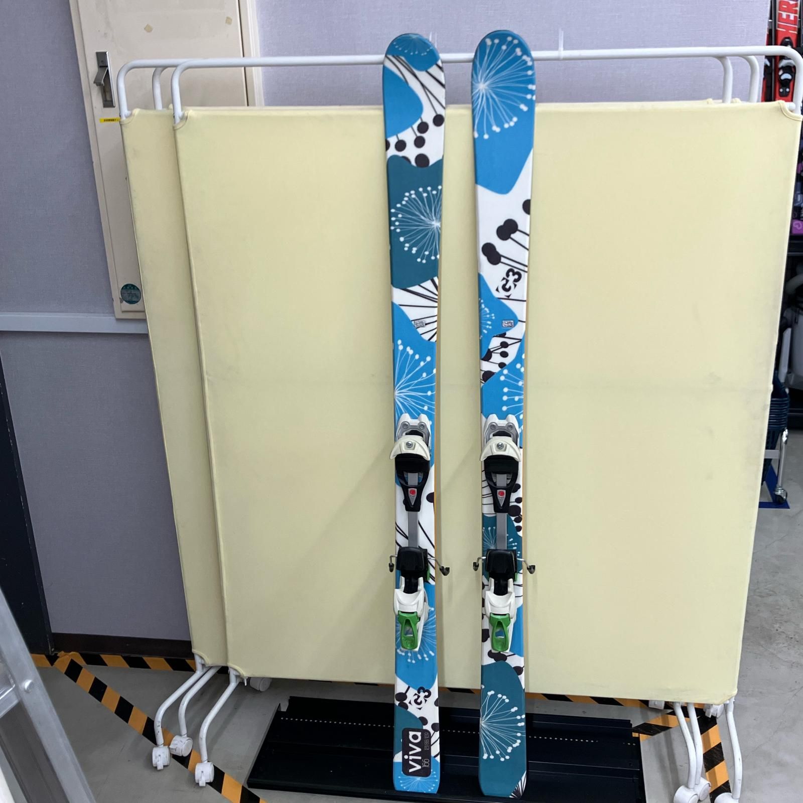 G3 ジースリー スキー カービングスキー レディース 166cm ホワイト×ブルー VIVA|DIAMIR金具付