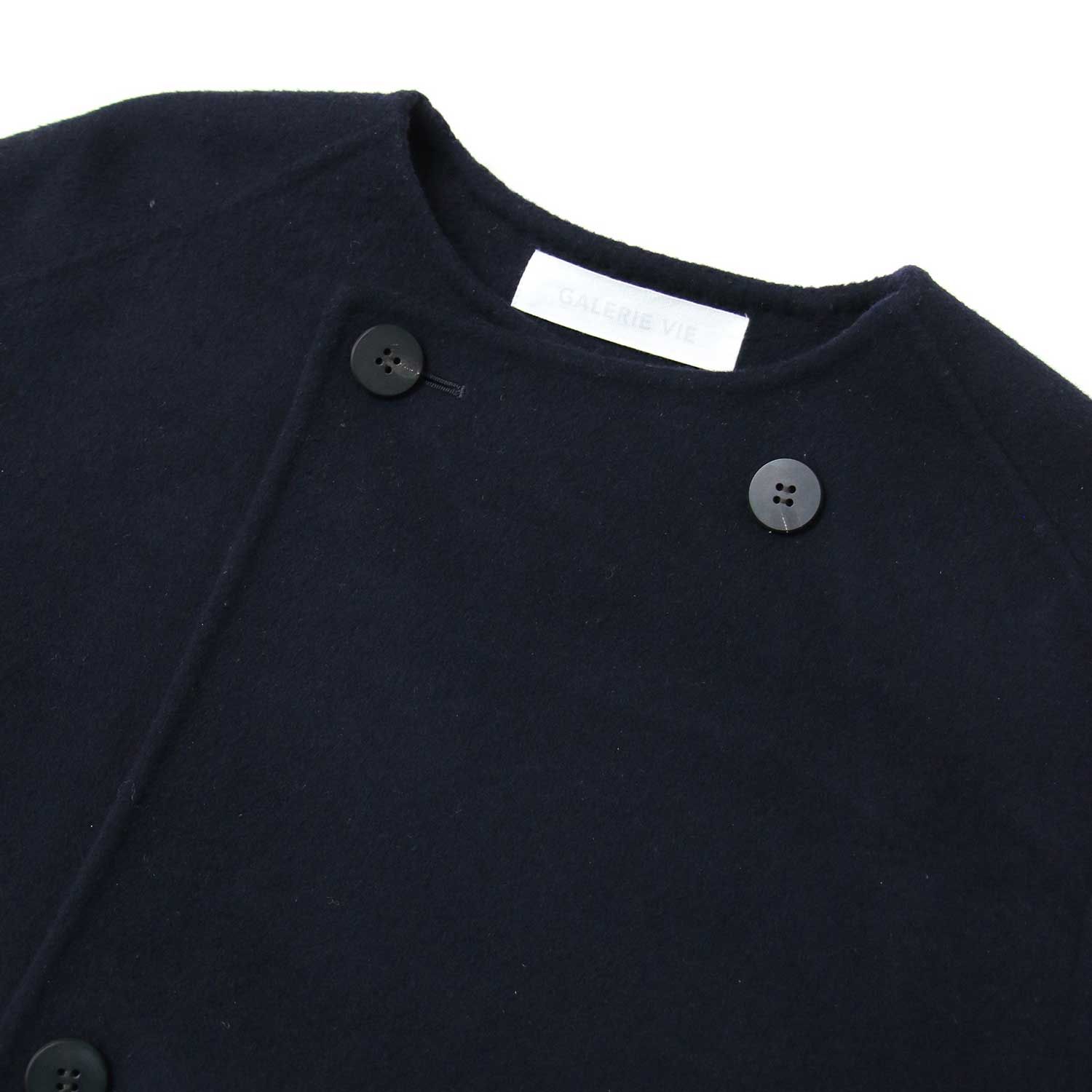 美品】GALERIE VIE ギャルリー ヴィー コート ネイビー 紺 サイズ:FREE