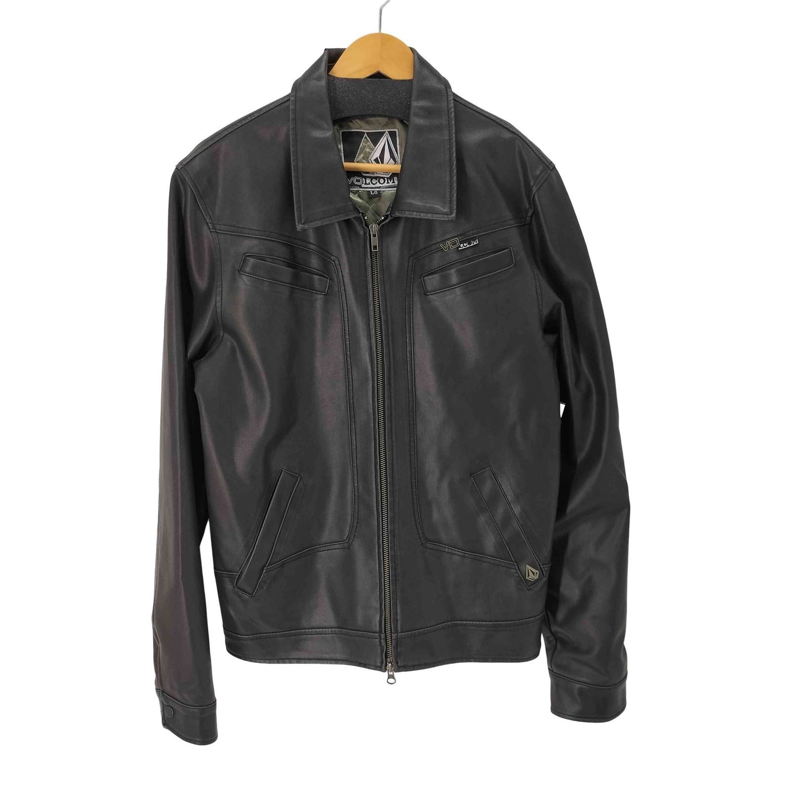 ヴォルコム VOLCOM 裏地キルティング フェイクレザージャケット
