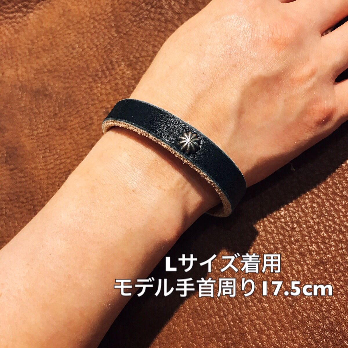 レザーブレス ターコイズスタッズ ブレスレット コンチョ バングル 本 