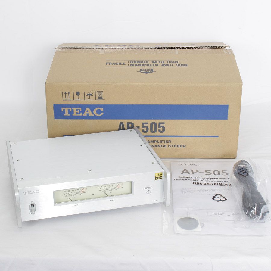 美品】TEAC AP-505-S シルバー ステレオパワーアンプ ティアック 本体 