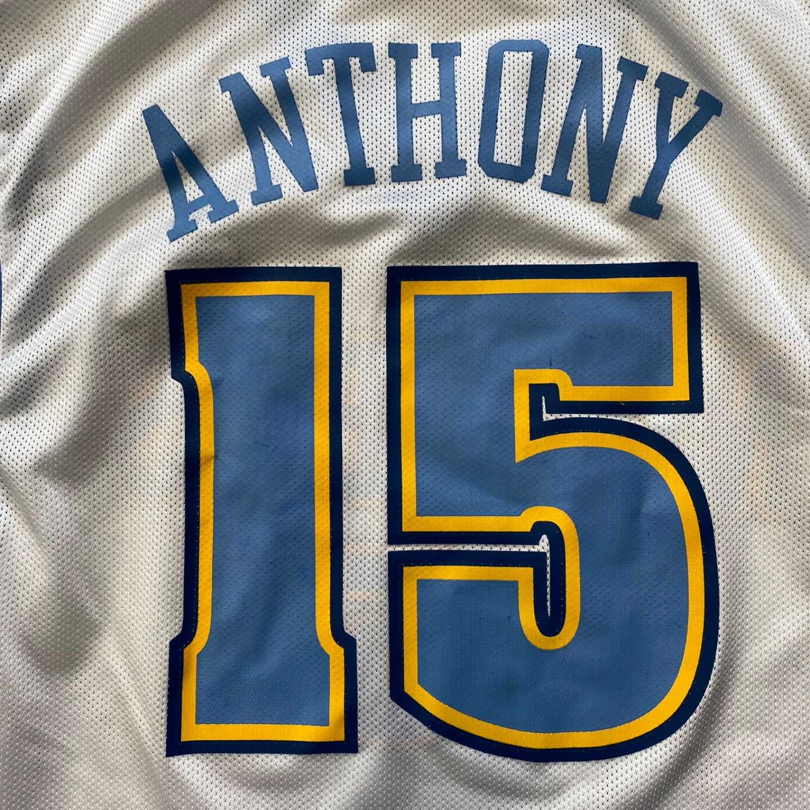 古着　NBA バスケゲームシャツ　リーボック　デンバー　ナゲッツ　ブルー　M Reebok リーボック NBA NUGGETS Denver Nuggets デンバー