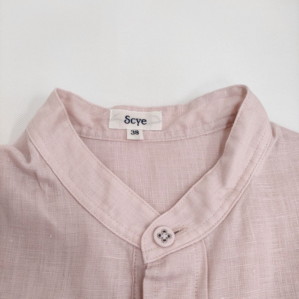 Scye 高密度リネンタックブラウス サイズ38 1224-31446 プルオーバー  