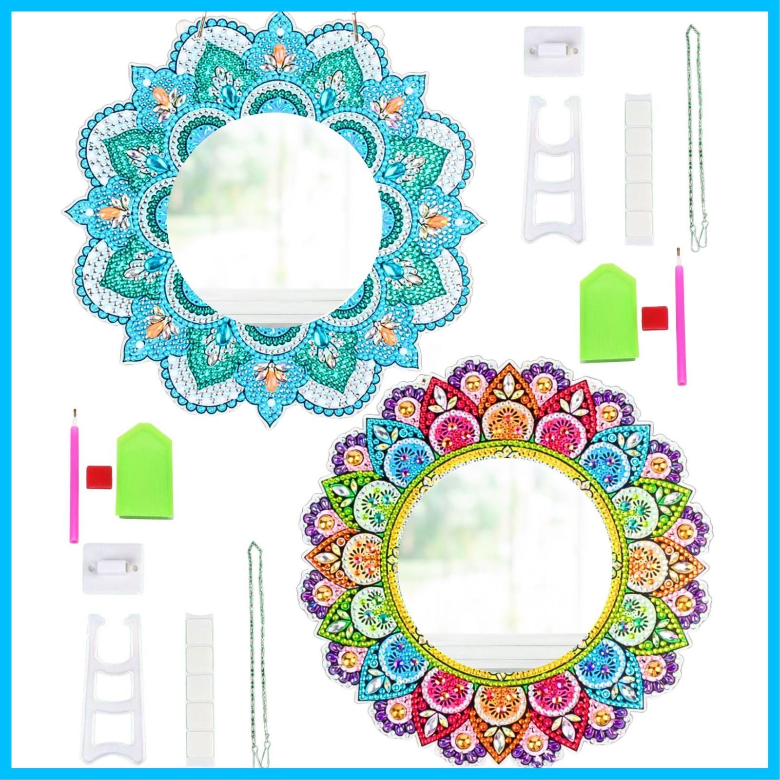 マンダラ鏡アート カラフル 【公式通販】