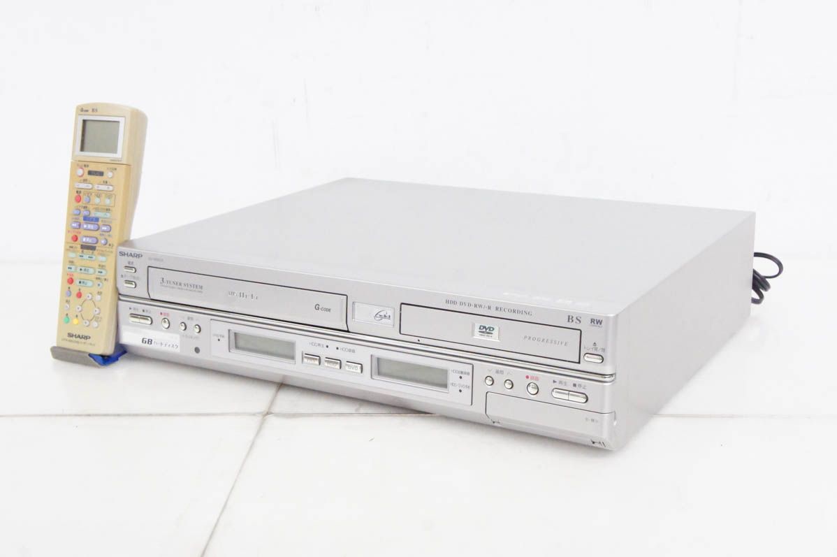 中古】SHARPシャープ DVDプレーヤー一体型VHSビデオデッキ DV-HRW35 