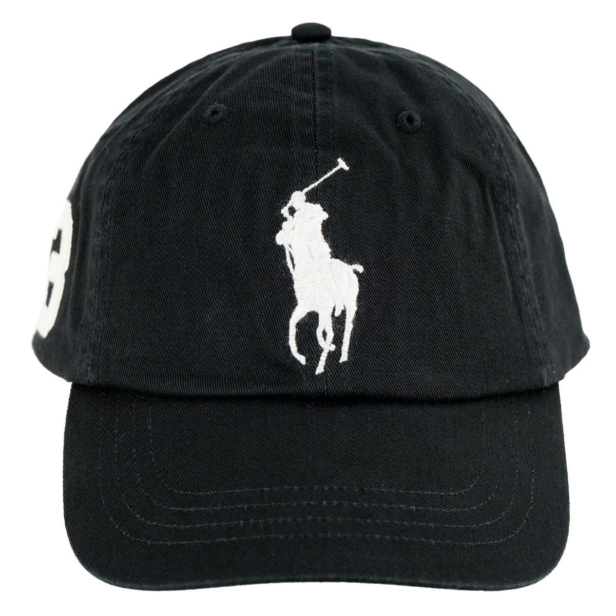 Polo Ralph Lauren ポロラルフローレン ベースボールキャップ 710673584 Big Pony Chino Ball Cap 帽子 メンズ レディース 015 RL BLACK ブラック