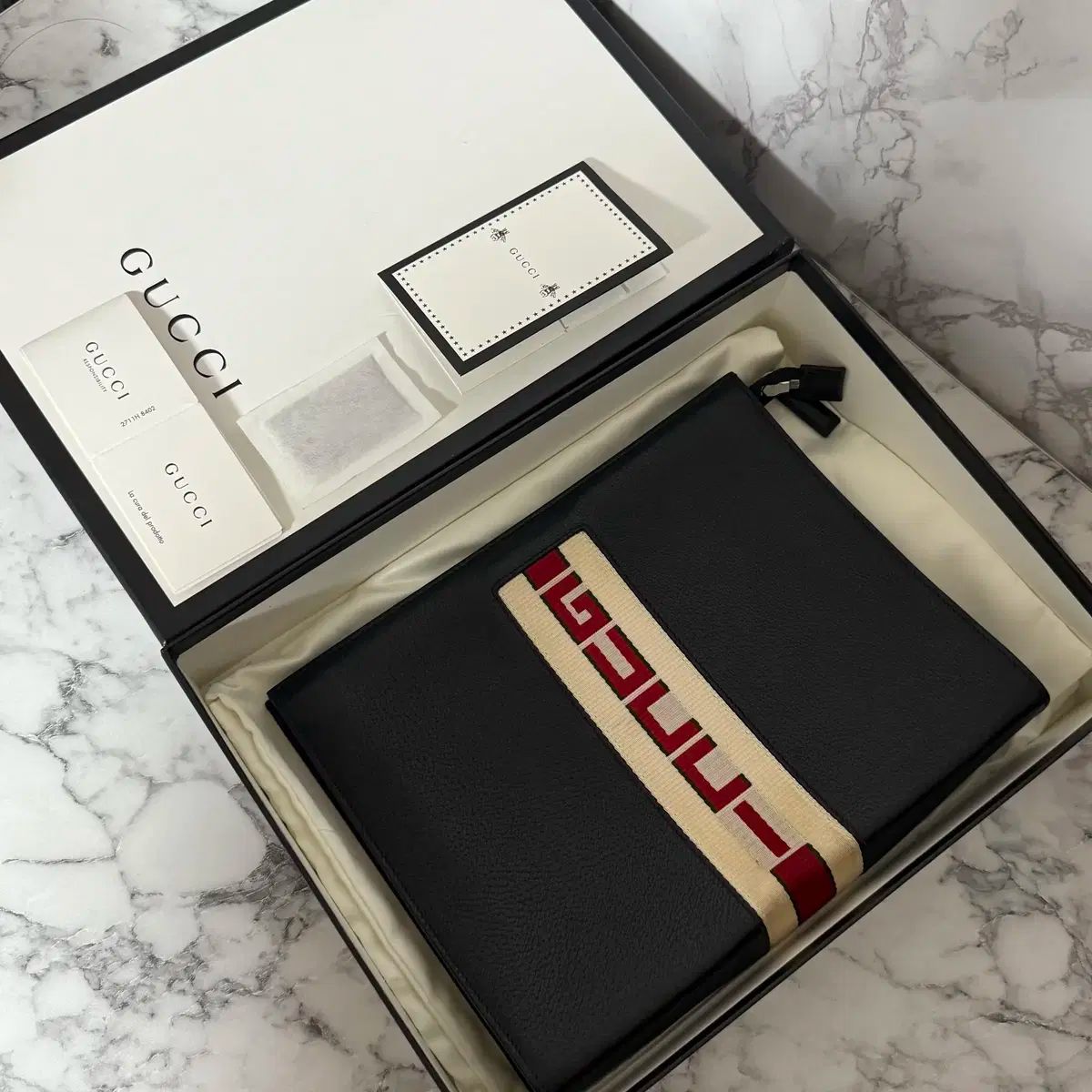 グッチ ストライプ クラッチバッグ