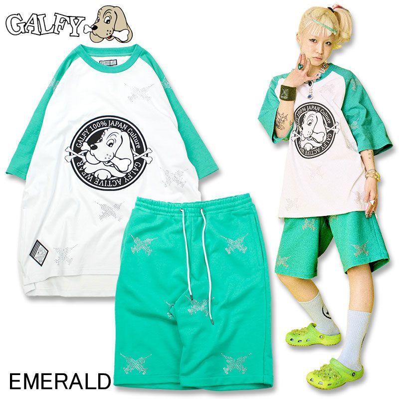 ガルフィー セットアップ 半袖 ガルフィー 半袖Tシャツ 短パン セットアップ GALFY 132004