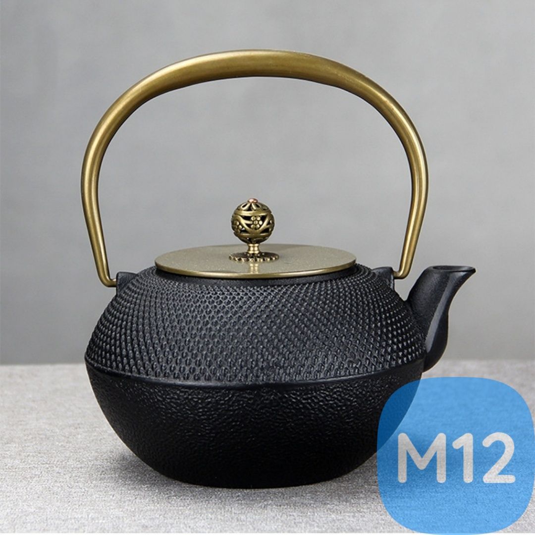 急須 1200ml大容量 鉄瓶 鉄分補給 茶道道具 鋳鉄ケトル 各種熱源対応 伝統工芸品