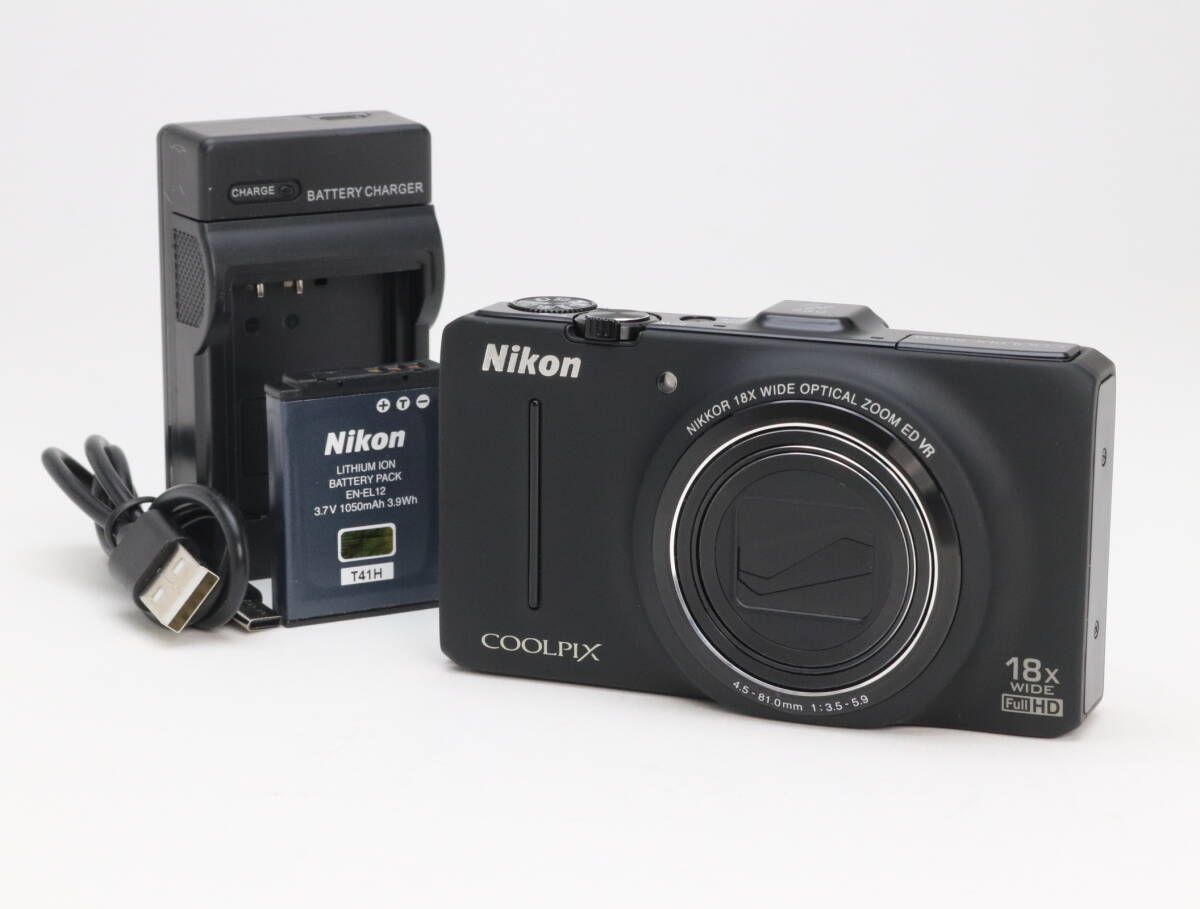 C 実用品 NIKON ニコン COOLPIX S9300 ノーブルブラック 初期不良返品可 99-164