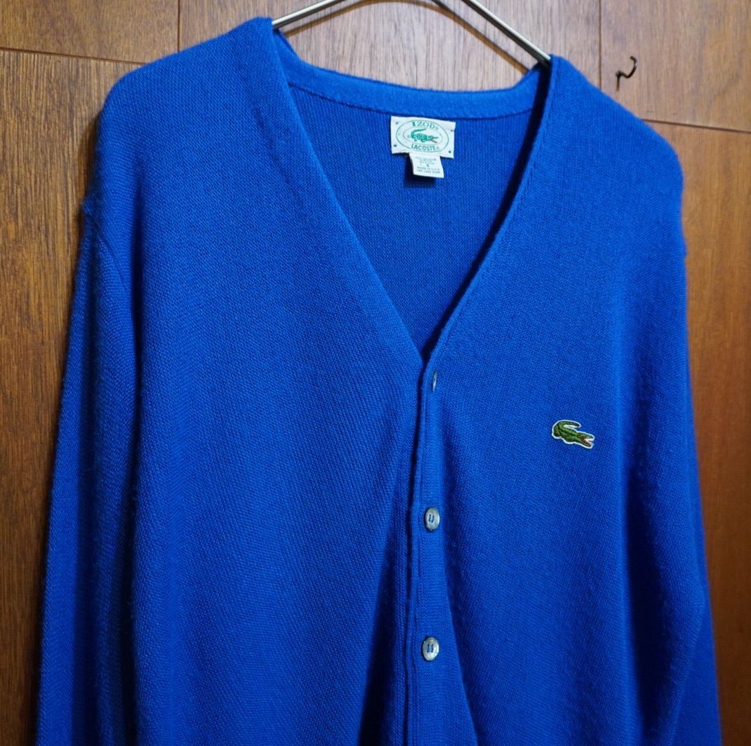 こめだ　希少 80s USA製 IZOD ヴィンテージ カーディガン アメリカ製 80年代 ビンテージ IZODラコステ カーディガン (L