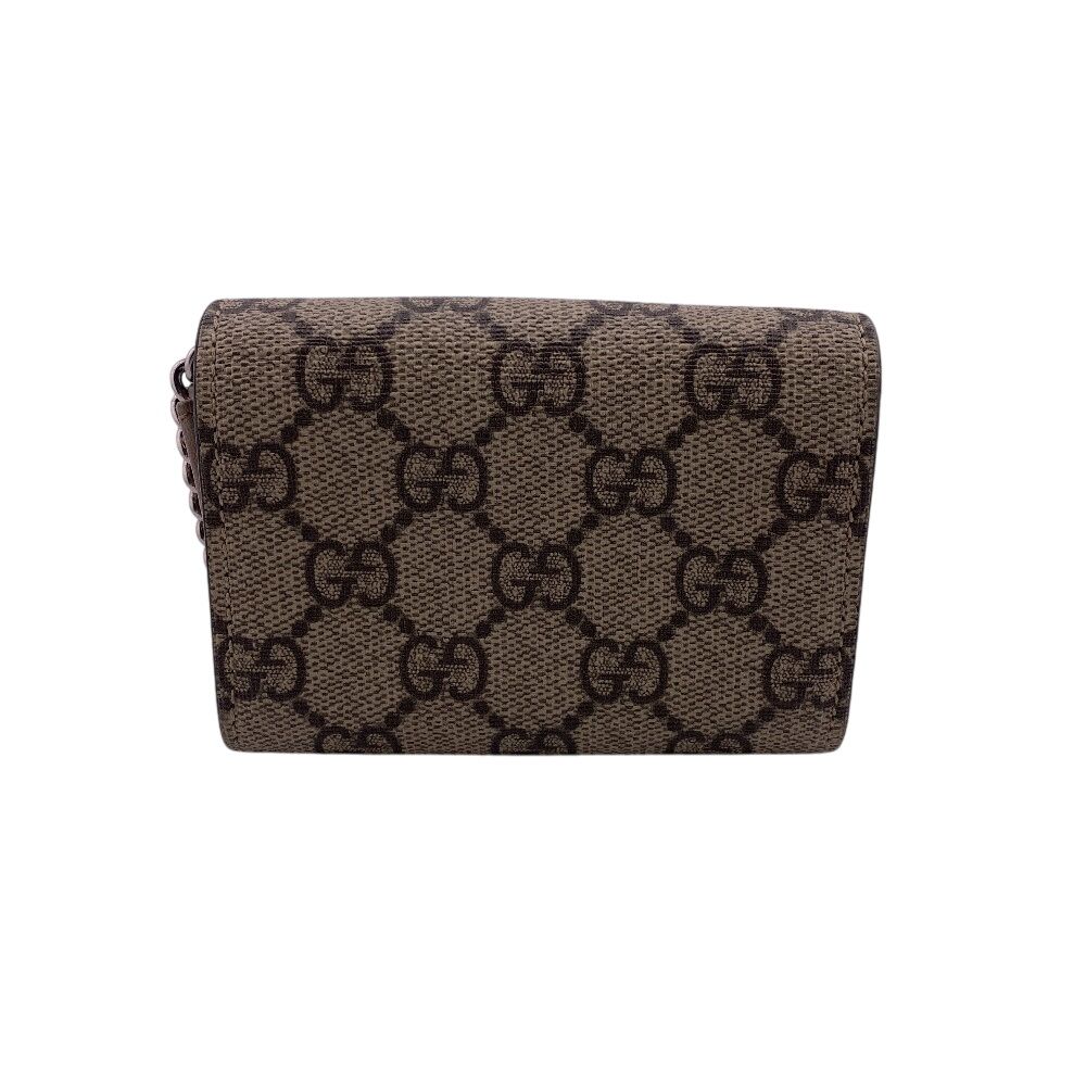 スピード配送◆送込【GUCCI】GGエンブレム*チェーンウォレット グッチGGスプリーム チェーンウォレット ベージュ ゴールド金具