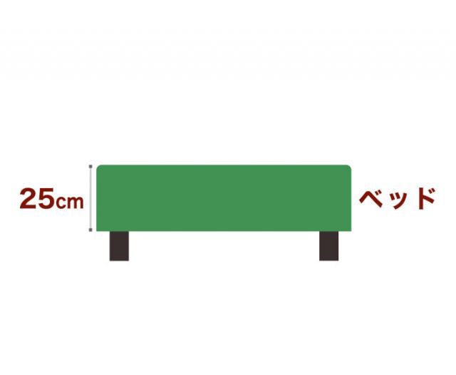THE BED ザ･ベッド クイーン 160×195 cm マットレス グリーン 脚 ダークブラウン 12cm 熟練の職人が手作りする オーダーメイド の 脚付きマットレス