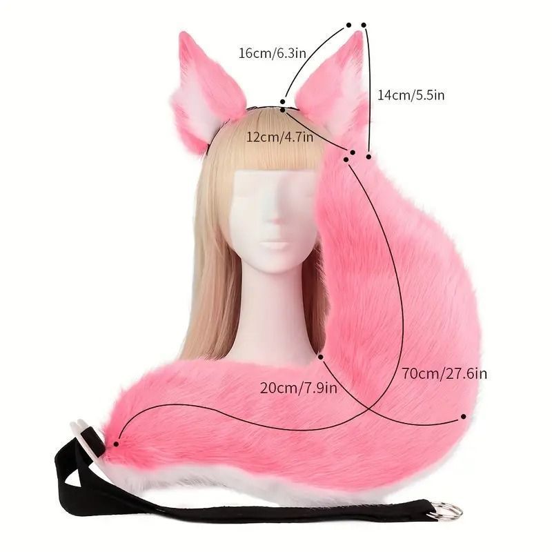 コススーツ コスチューム ハロウィン ハロウィーン 仮装 パーティー 茶 フォックス ドレスアップ イヤー シミュレーション 小物 カチューシャ ビッグ フォックステール WWW_IBETON_RU