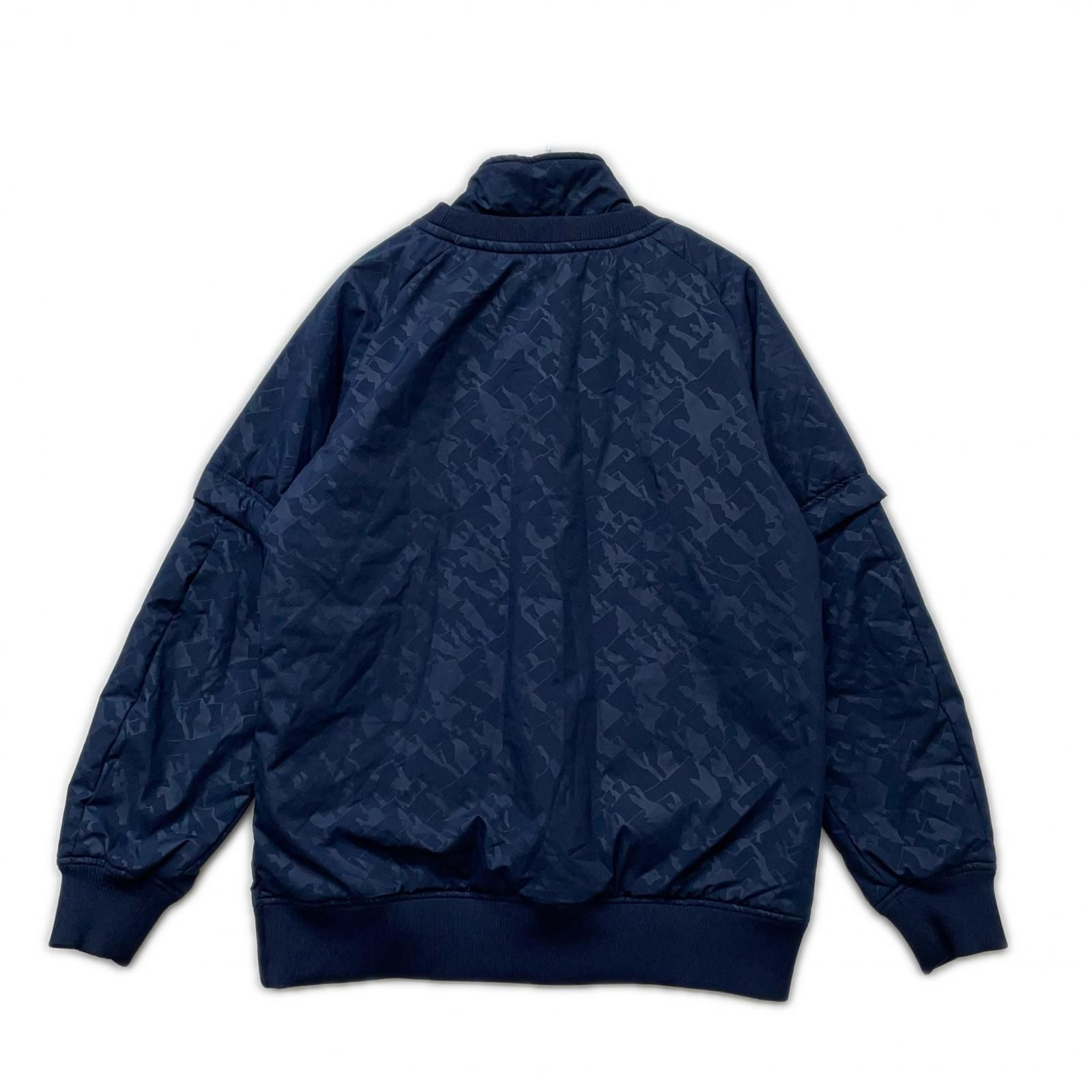 メンズ ニューバランスゴルフ New Balance golf スニードジャック 5 L 紺 裏銀色素材 中綿入り 4WAY 防寒 総柄