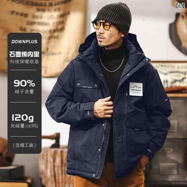 [XL]春 コーデ メンズ 用 服 シンプル ファッション オシャレ 大人 かっこいい 大きいサイズ ストリート 紳士服 アメリカン レトロ ダウン ジャケット アウトドア 多機能 ワークウェアパイ 