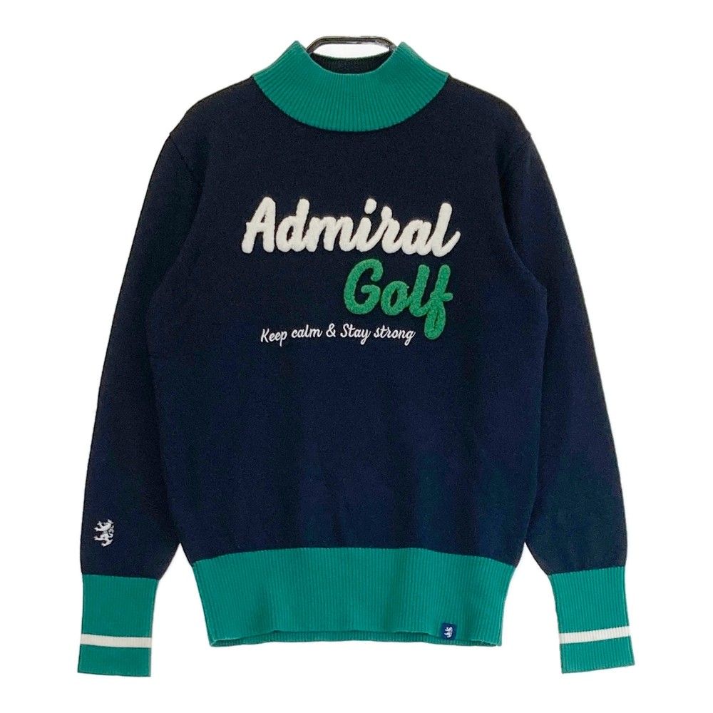 サイズ：M ADMIRAL アドミラル  モックネック ニットセーター  ネイビー系 [240101287127] ゴルフウェア レディース ストスト