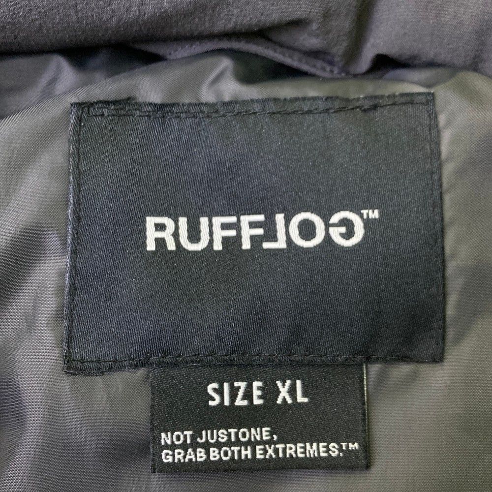 サイズ：XL RUFFLOG ラフロッグ 中綿 ジップベスト グレー系