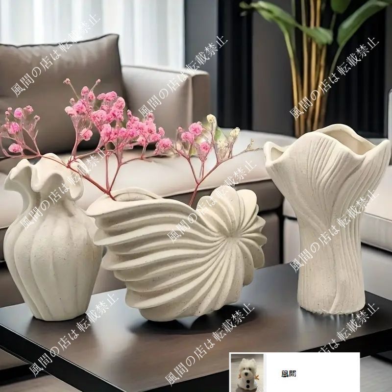 BOHEMIAハンドメイド花瓶 新品・未使用】【ハンドメイドボヘミアンセラミック花瓶
