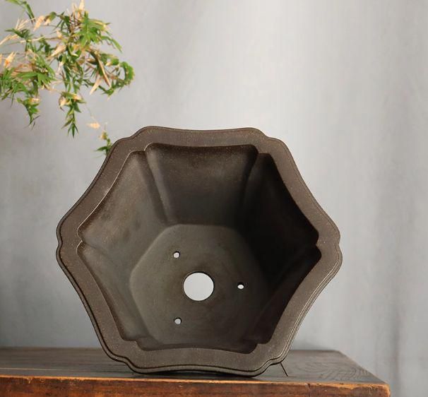 紫砂鉢 六方大口蓮華鉢 中国宜興 盆栽鉢 植木鉢 小品盆栽鉢 大品盆栽鉢 紫砂鉢 六方大口蓮華鉢 中国宜興 盆栽鉢 植木鉢 小品盆栽鉢 大品
