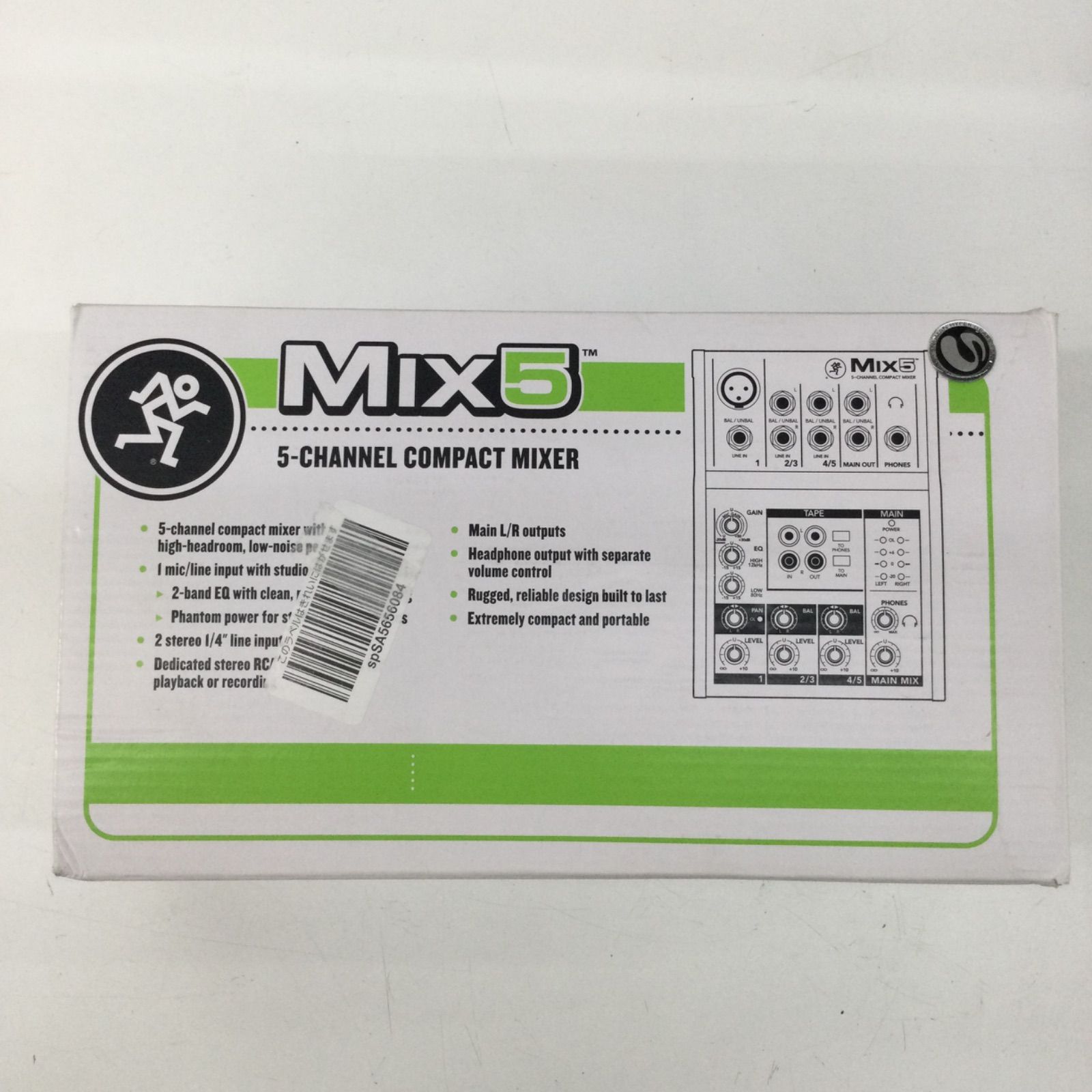Mackie Mix5 5チャンネルミキサー 元箱あり MACKIE マッキー 5チャンネル コンパクトミキサー MIX5 箱付き