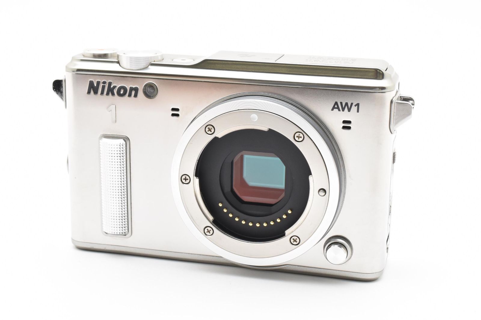 シャッター数 163回 ニコン Nikon AW1 ボディ シルバー 防水 ミラーレス一眼 デジタルカメラ ニコン1防水マウント 2603701A