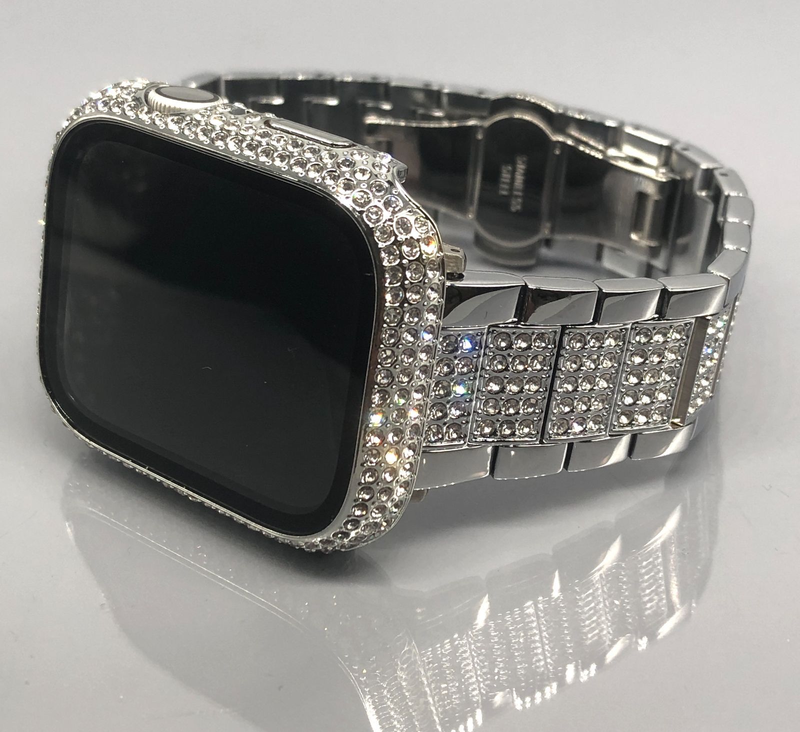 GimelZayinセット アップルウォッチ ステンレスベルト キラキラ カバー