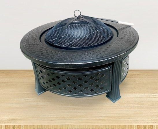 円形火鉢ストーブバーベキューストーブ屋外32寸火鉢暖房ストーブグリル