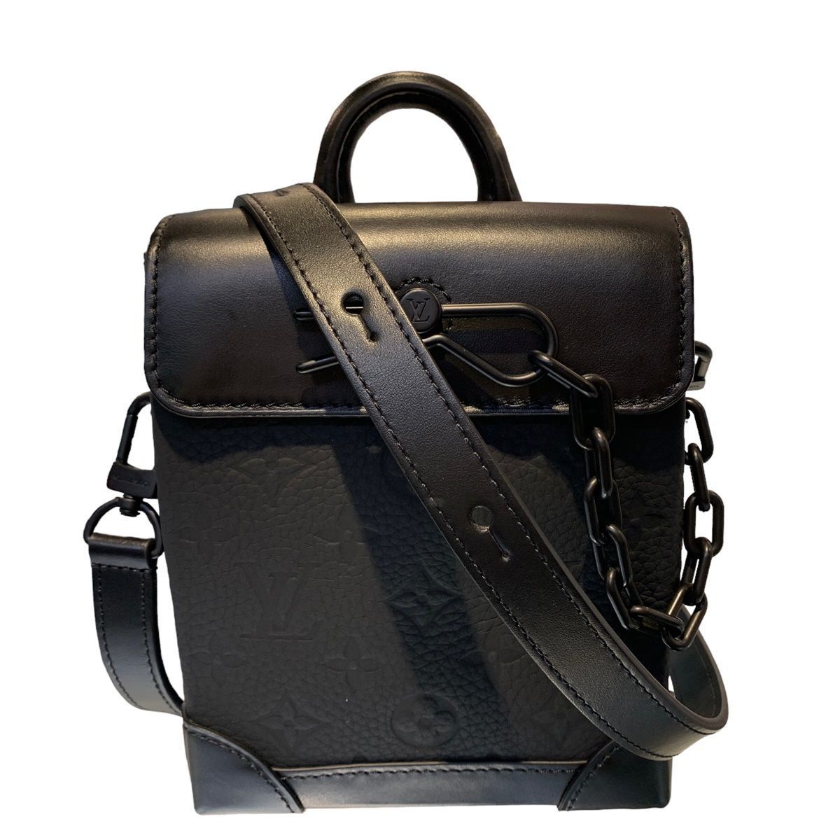 【中古】 LOUIS VUITTON ルイ・ヴィトン ナノ・スチーマー M82772 トリヨン ブラック ショルダーバッグ 23038715 RD