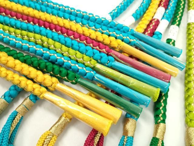 振袖用飾り付き帯締め１０本セット パール