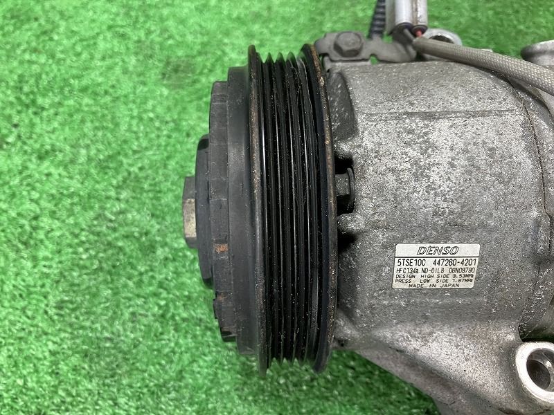 ヴィッツ NSP135 エアコンコンプレッサー F 4WD デンソー 5TSE10C 447260-4201 88310-52780 1F7