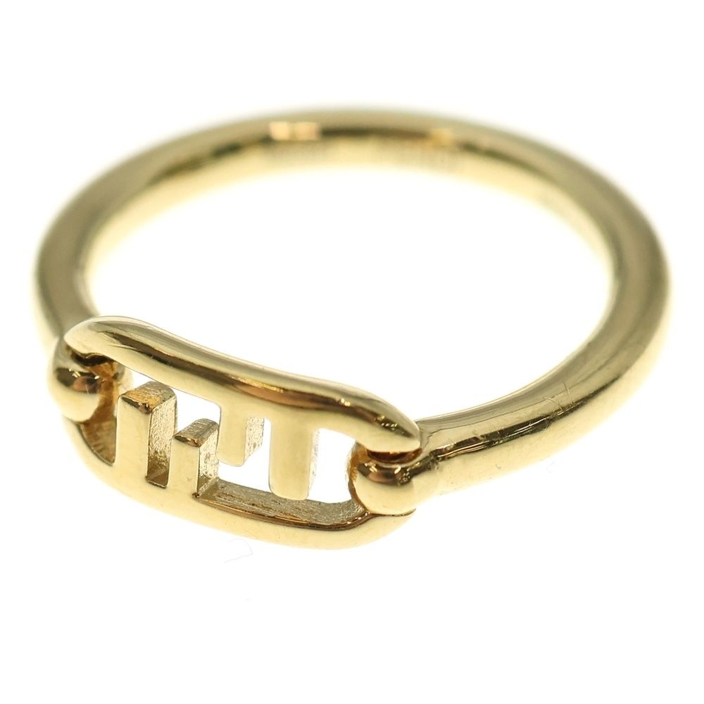 FENDI 配送 (フェンディ) オーロックリング FFロゴ 指輪 ゴールド