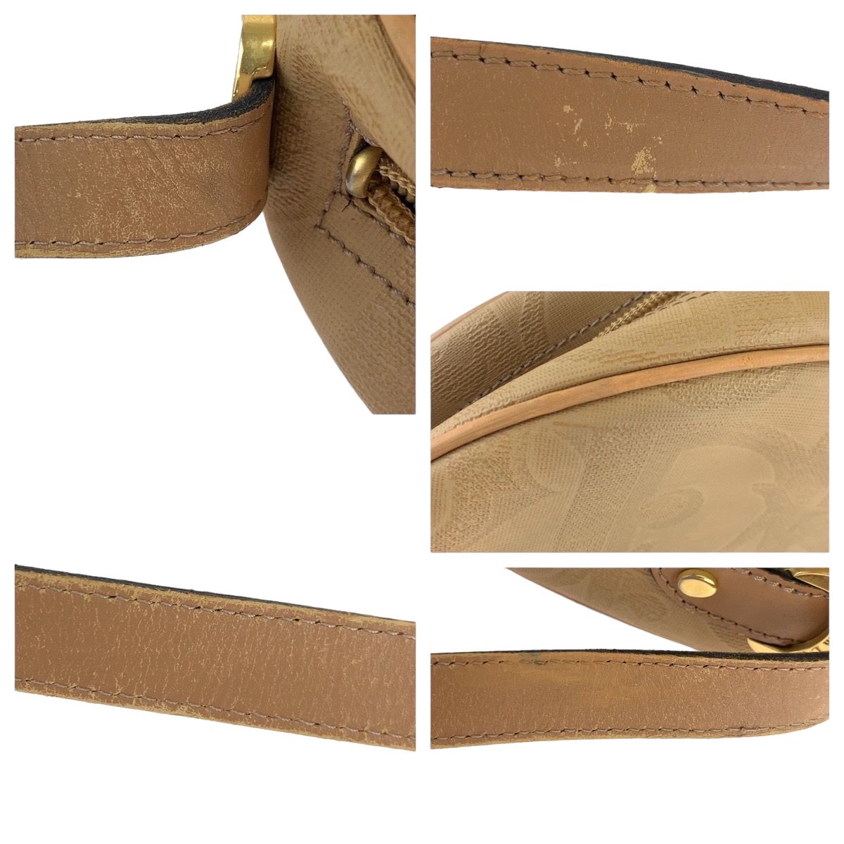 Christian Dior クリスチャンディオール トロッター ブラウン 茶 ゴールド金具 PVC ショルダーバッグ 斜め掛け レディース 403380 【中古】 Christian Dior クリスチャンディオール トロッター ブラウン 茶