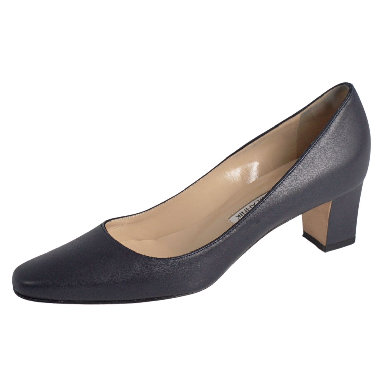 マノロ ブラニク Manolo Blahnik パンプス レザー ヒール