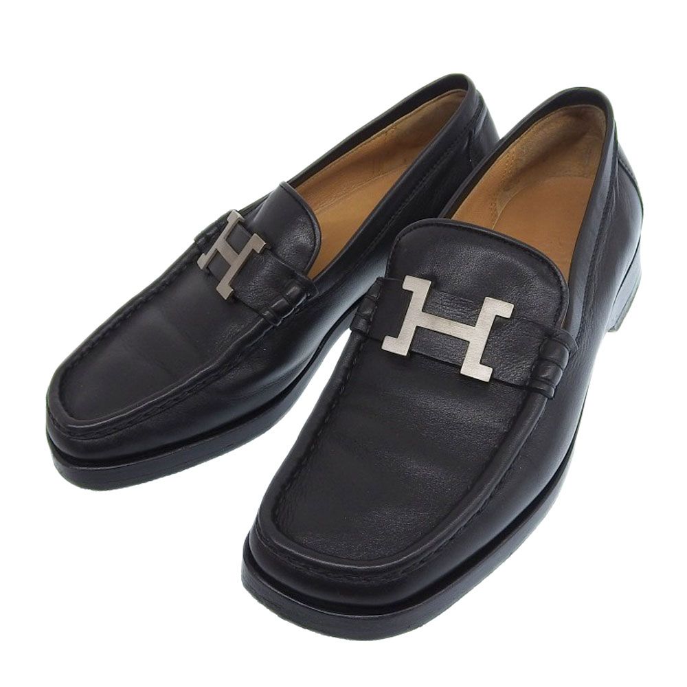 超美品 【エルメス HERMES】 H金具 コンスタンス レザー ローファー